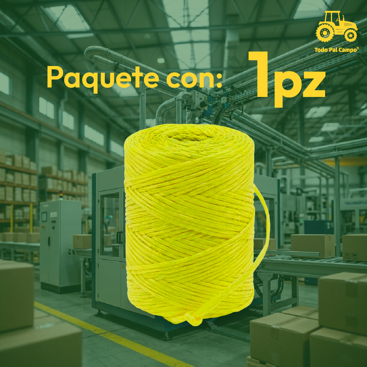 Rafia Fibrilada Color Amarillo 1kg Hilo Manualidades Cal. 2
