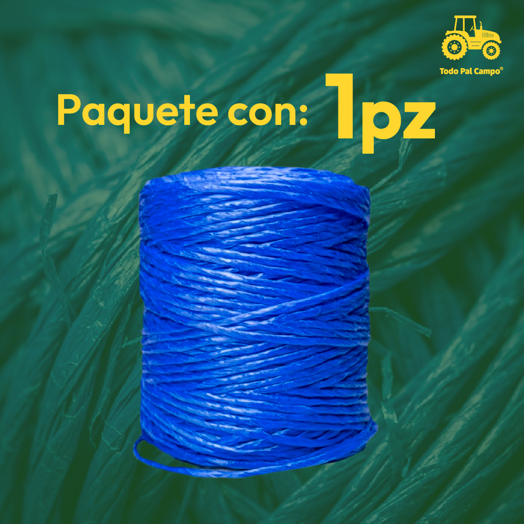 1pz Rafia Fibrilada Cal. 2 Gr Bobina De 500g Color Azul
