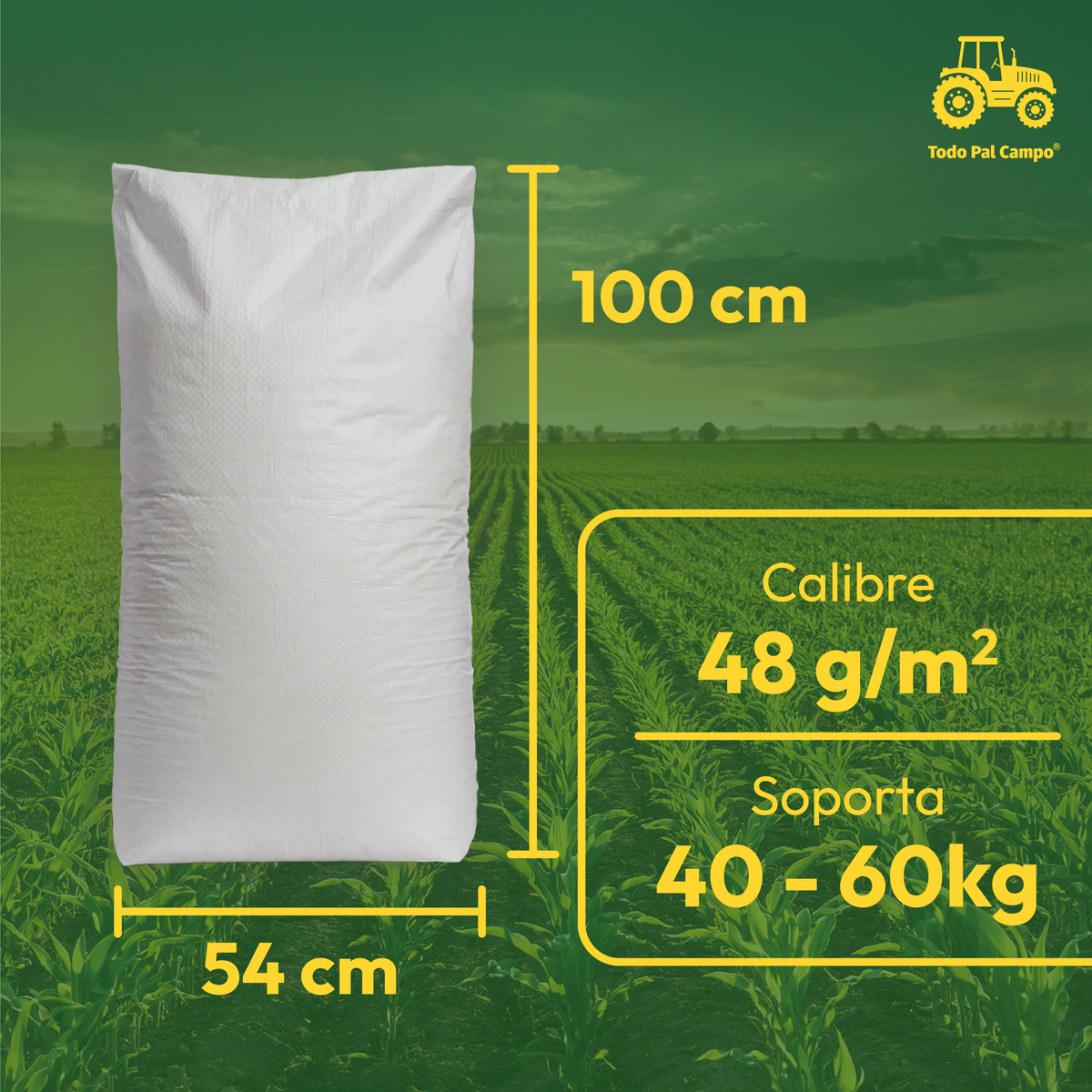 Saco Color Blanco - 54x100cm