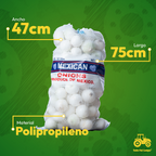 Arpilla Blanca Mexican Onion Con Jareta 47x75cm Pack 10 Pzs