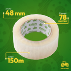 Cinta Adhesiva Transparente 48mm X 150m - Caja de 36 Unidades