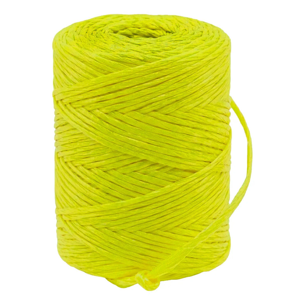 Rafia Fibrilada Color Amarillo 1kg Hilo Manualidades Cal. 2