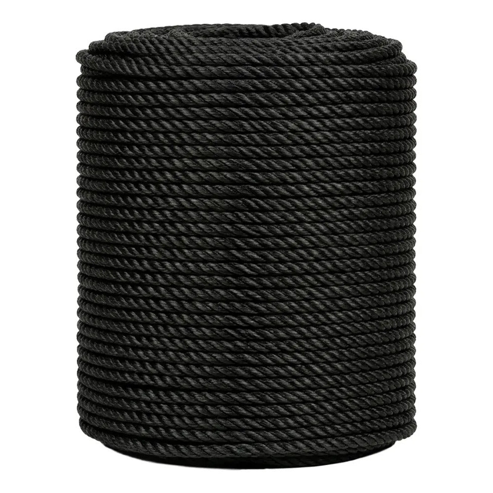 Cuerda Cable Polipropileno Negro 8mm Pack 3 Bobinas De 6kg Negro