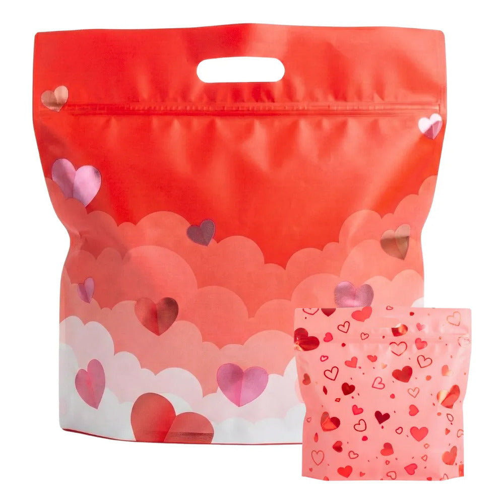 10 Bolsa Flexible Zipper Hermético Regalos Amor Y Amistad