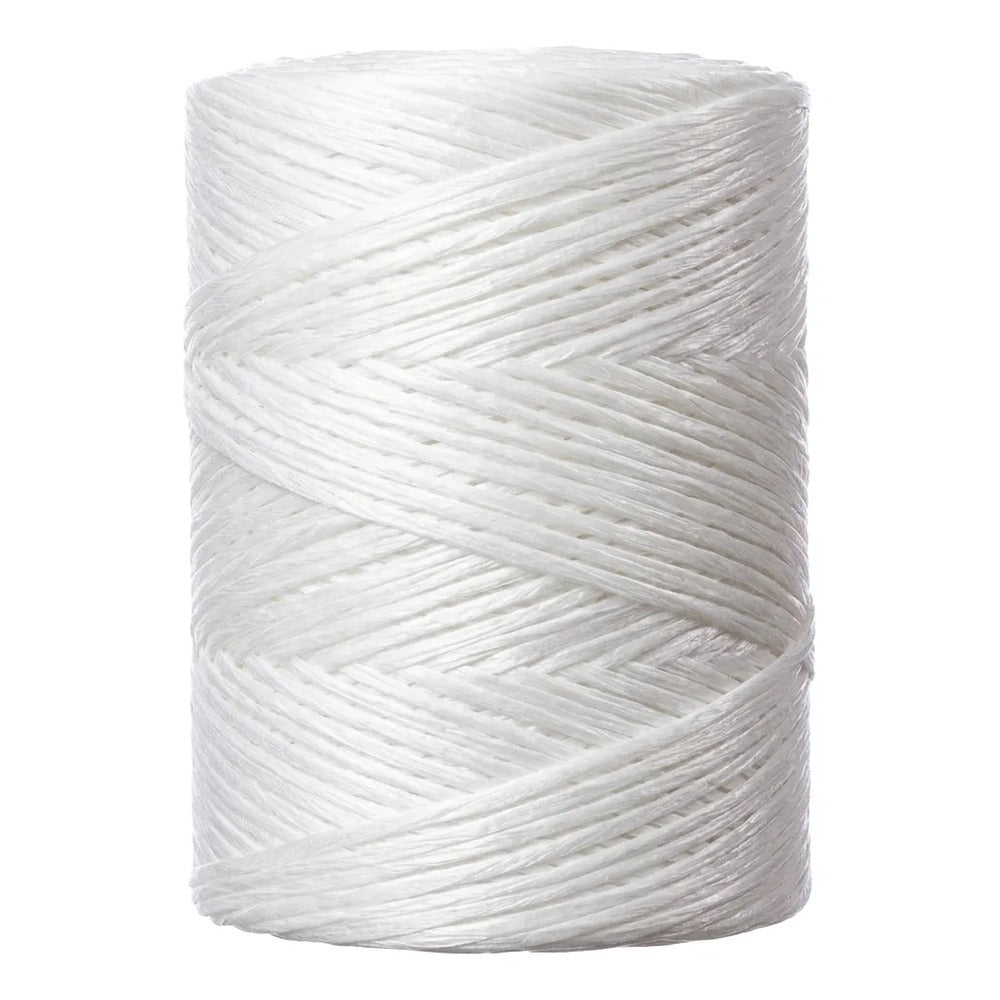 Rafia Blanca Fibrilada de Polipropileno para Manualidades y Arreglos, 500 g