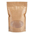 50 Bolsas Stand Up Tipo Kraft 1 Kg Resellable Para Alimentos