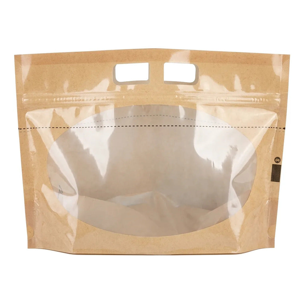 50pz Bolsa Plato Para Uber Rappi Color Kraft