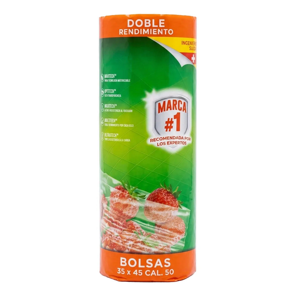 Bolsa Rollo 35x45 Plástico Resistente Cal 50 Para Negocios