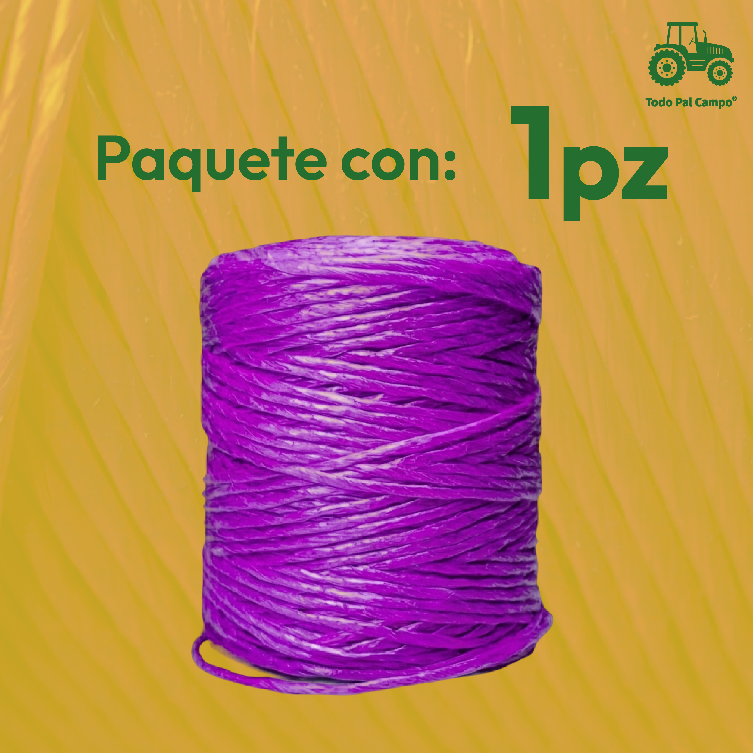 Rafia Fibrilada de Polipropileno Morado de 1 kg para Agricultura
