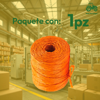 1pz Rafia Fibrilada Cal. 2 Gr Bobina De 500 Gr Color Naranja