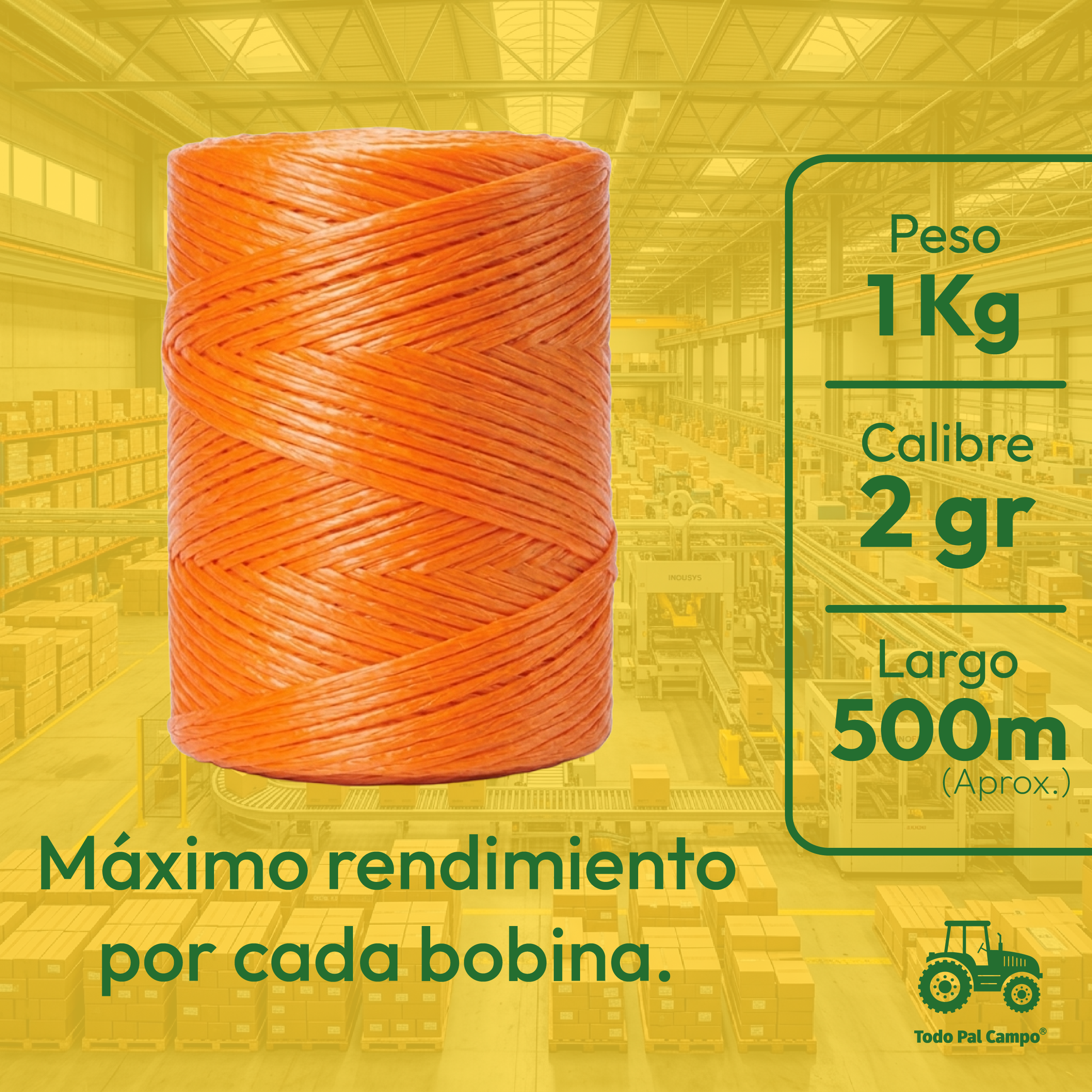 Rafia Fibrilada Naranja Bobina De 1kg Manualidades Arreglos Naranja