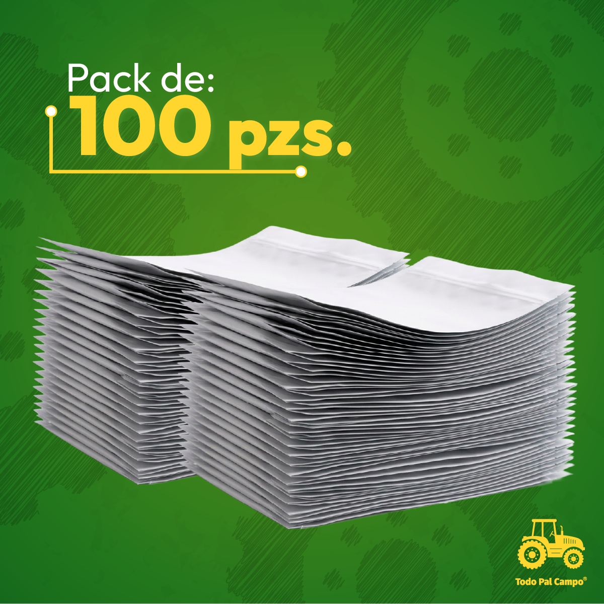 Bolsa Stand Up Pouch Blanca Trilaminada 500gr
