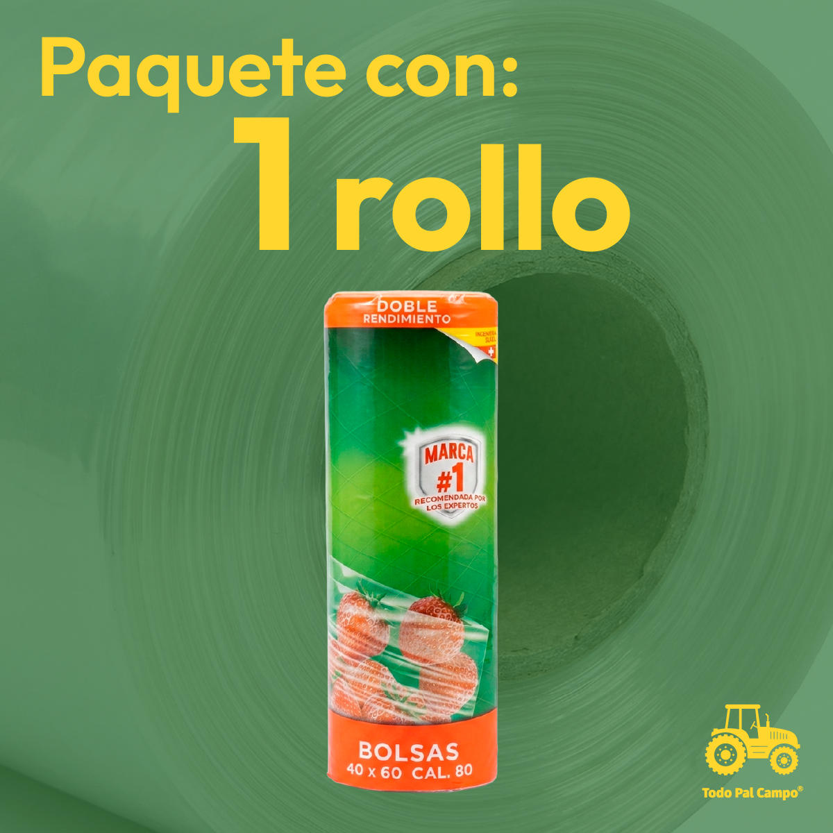 Bolsa Rollo Plastico Uso Rudo 40x60 Cal 80 Para Ferreterías