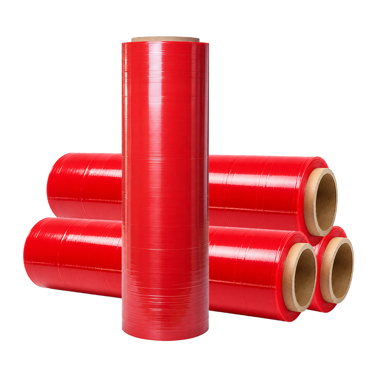 Stretch Film Color Rojo - 18" Hasta 2000ft - 4 Unidades