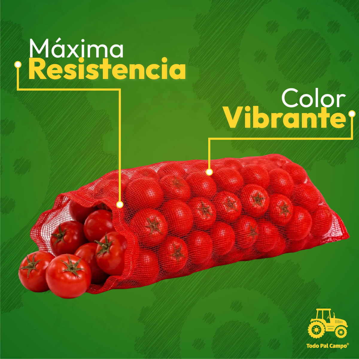 Bolsa Malla Arpilla Roja 55x97cm Fruta Y Verdura Pack 10 Pzs