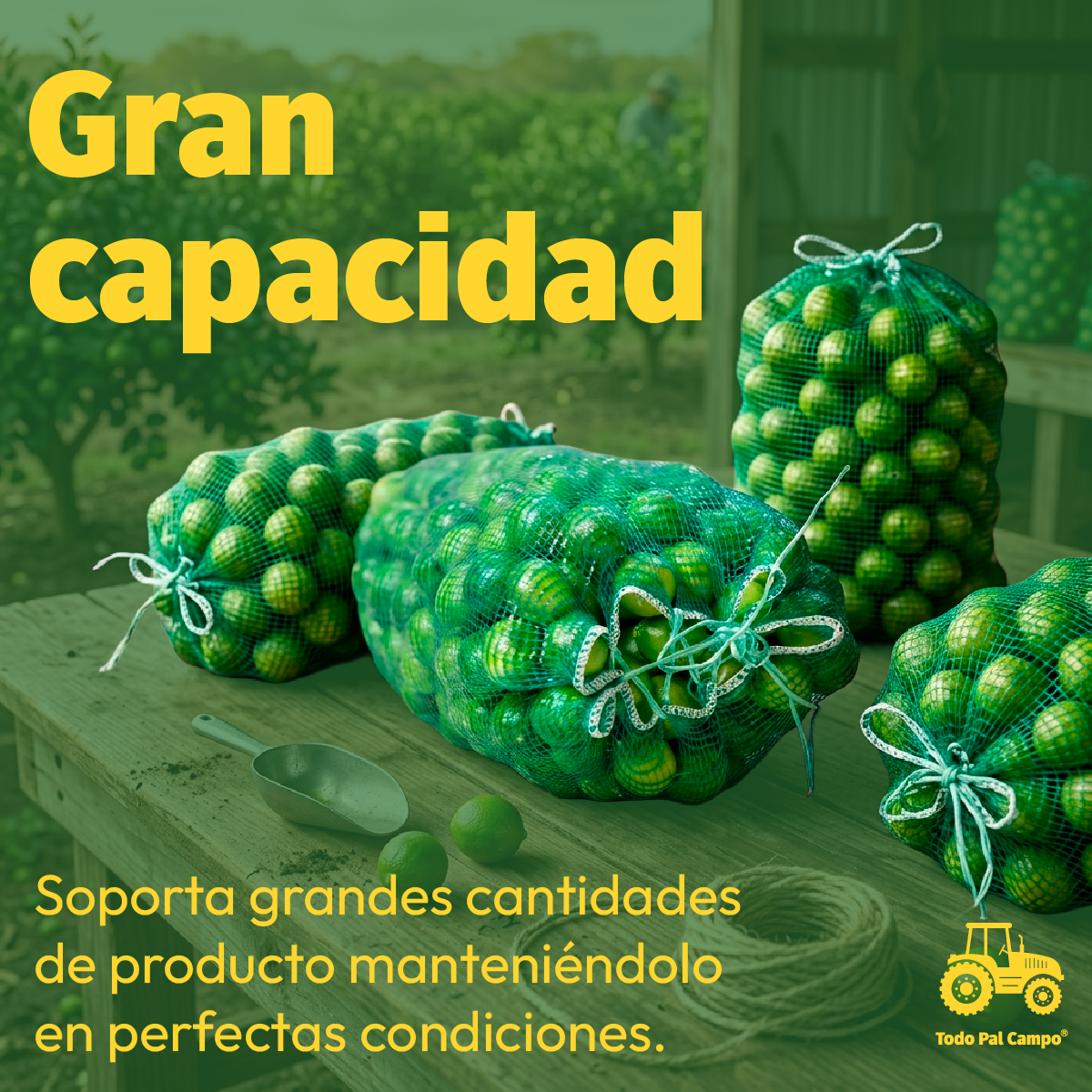 10pzs Arpilla Verde Polipropileno 58x86 Para Empaque Y Fruta